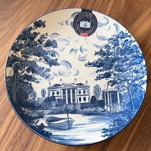 Blue and White Scenic Plate